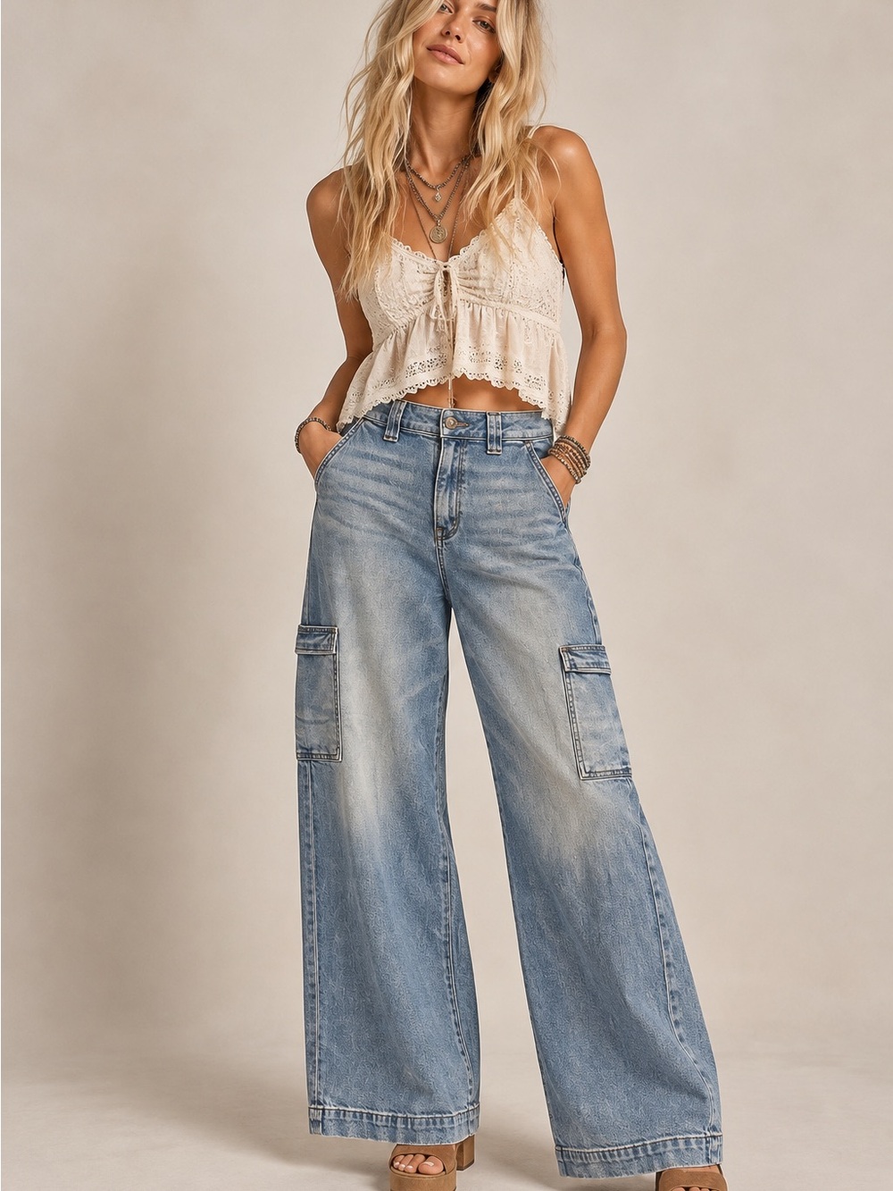 AE Super High Rise Baggy Wide Leg Jeans